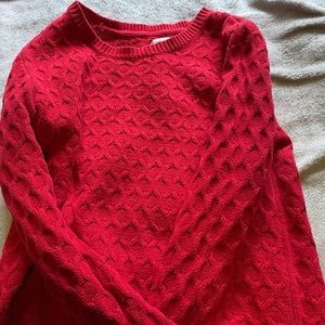 Red warm sweater